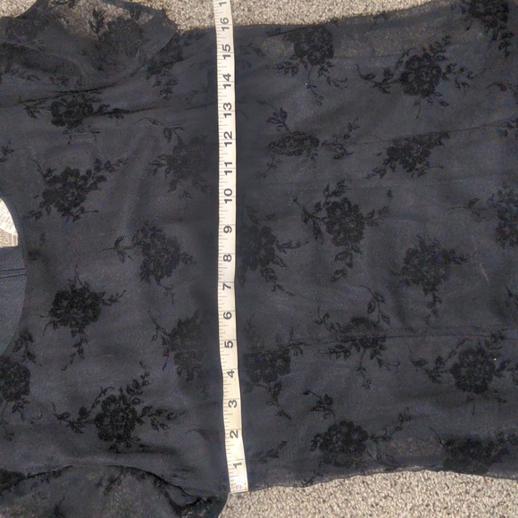 Coldwater Creek Vintage Formal Black Dress with velvet overlay - Picture 7 of 7